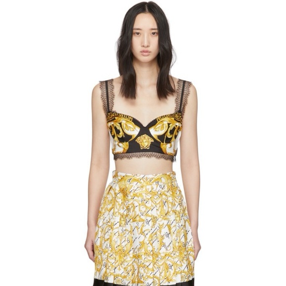 Versace Womens Barocco Rodeo Silk Crop - Picture 2 of 7